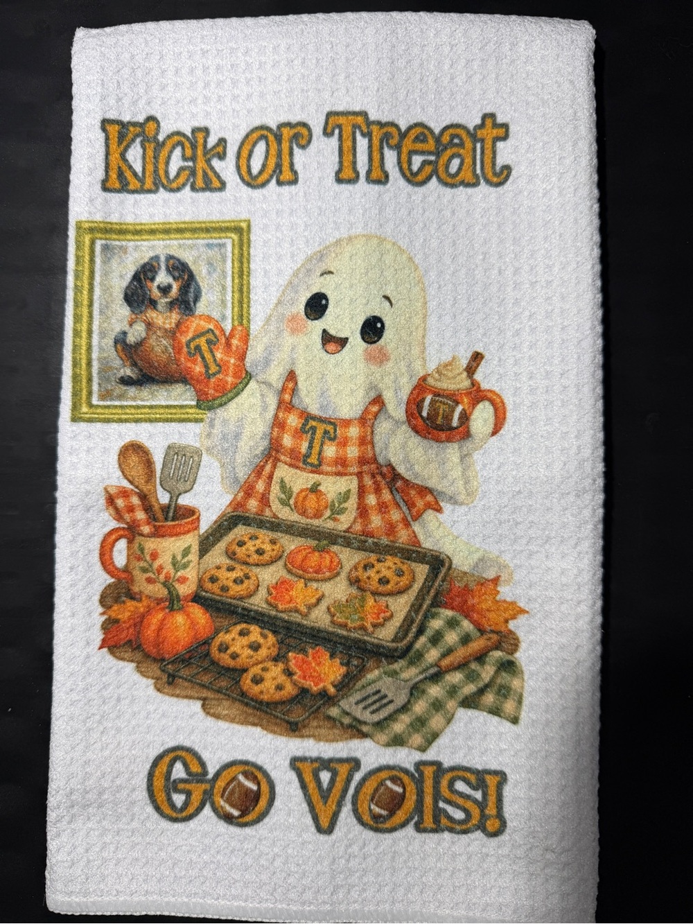 Tennessee Vols themed Halloween Ghost Towel, New